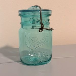 *💙 5 for $20* Teal ball glass mason jar with lid
